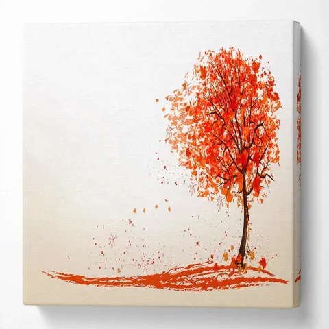 AS THE LEAVES FALL OF THE AUTUMN TREE - WRAPPED CANVAS PAINTING