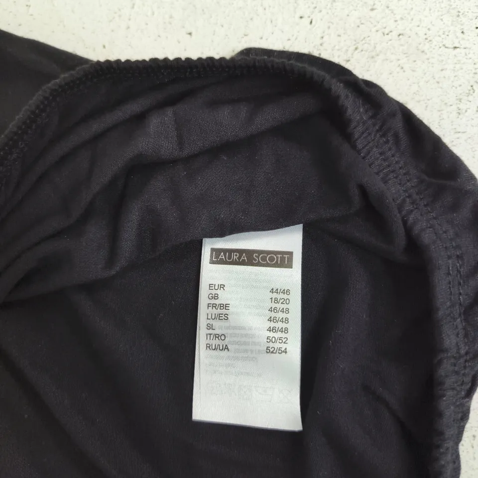 LAURA SCOTT WOMEN'S BLACK TOP – UK 18-20 (GB 18/20)