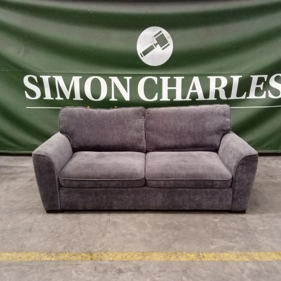 HARLOW 3 SEATER STANDARD BACK FABRIC SOFA - GREY RRP £649