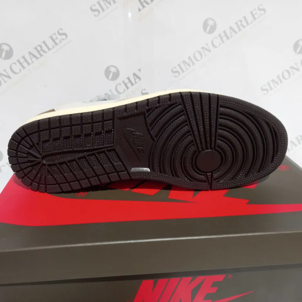 BOXED AIR JORDAN 1 RETRO MOCHA LOW OG SP TRAVIS SCOTT - UK SIZE 8