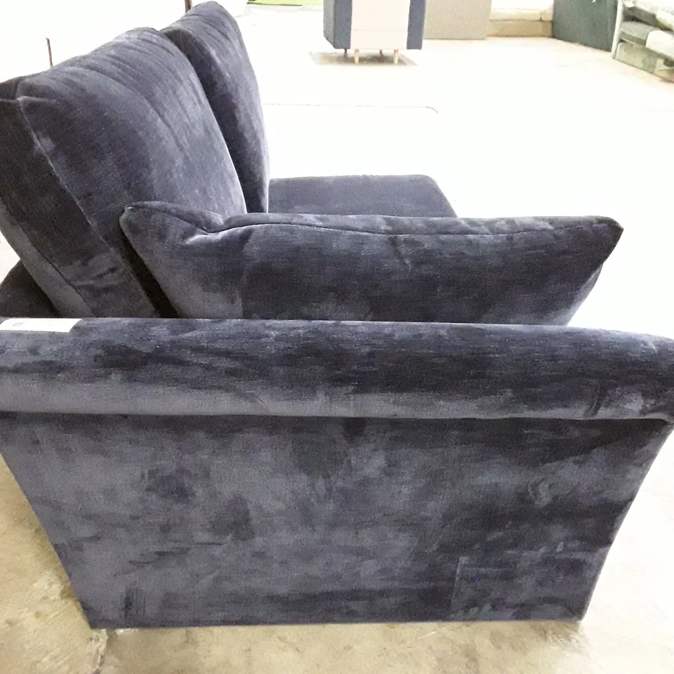 QUALITY DESIGNER SCARLETT SOFA LHF SECTION - DARK BLUE FABRIC