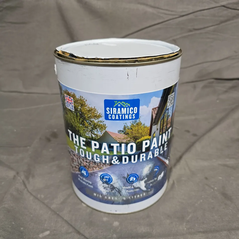 SIRAMICO COATINGS THE PATIO PAINT – OUTDOOR PATIO PAINT, TOUGH & DURABLE (5L)