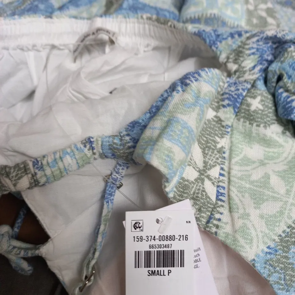 ABERCROMBIE & FITCH WOMEN'S BLUE FLORAL PRINT BEACH COVER-UP DRESS – SMALL PETITE (SMALL P)