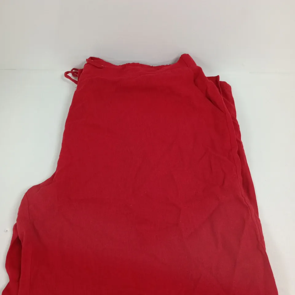 3SIX5 WOMENS RED LINEN TROUSERS - UK SIZE 20