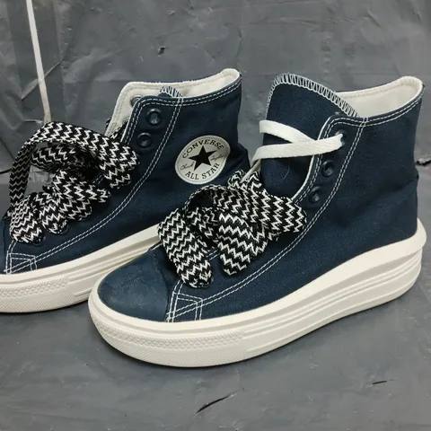 CONVERSE WOMENS MOVE 90S CANVAS HI TRAINERS - UK 5