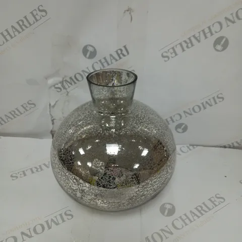 BOXED ALISON CORK PRELIT MERCURY GLASS VASE - SILVER