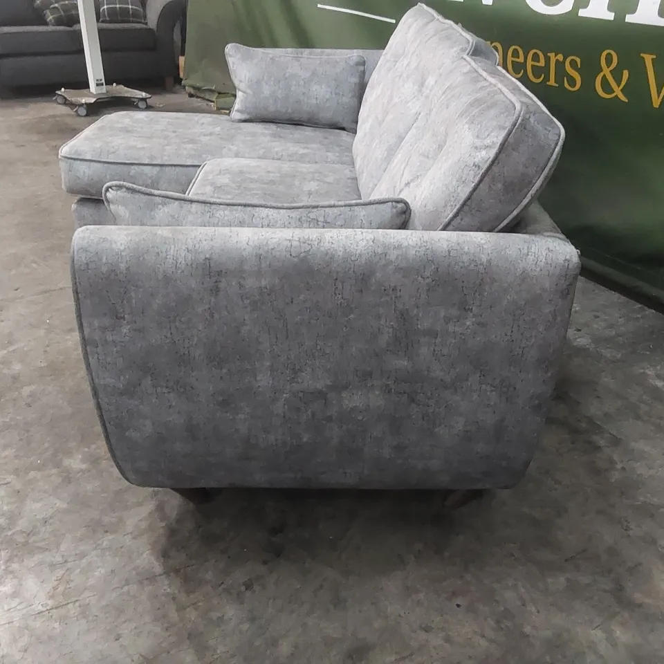 QUALITY DESIGNER MARGATE MAXI FABRIC UPHOLSTERED CORNER CHAISE SOFA 