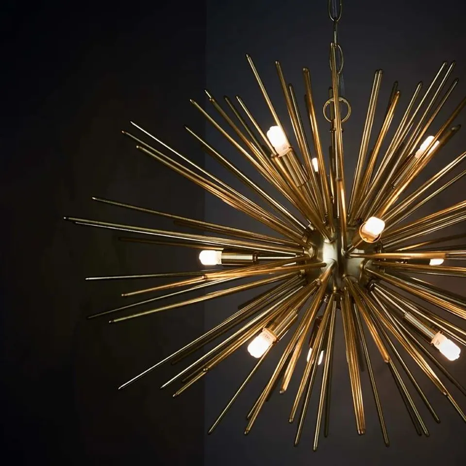 BOXED 9 LIGHT SPUTNIK CHANDELIER 