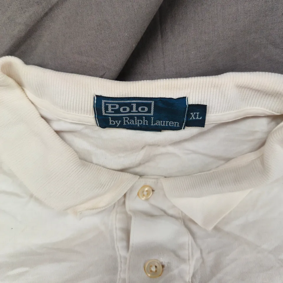 POLO RALPH LAUREN POLO SHIRT – WHITE – UK XL (ORIGINAL: XL)