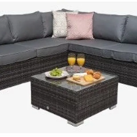 BRAND NEW BOXED GEORGIA CORNER SOFA SET IN GREY