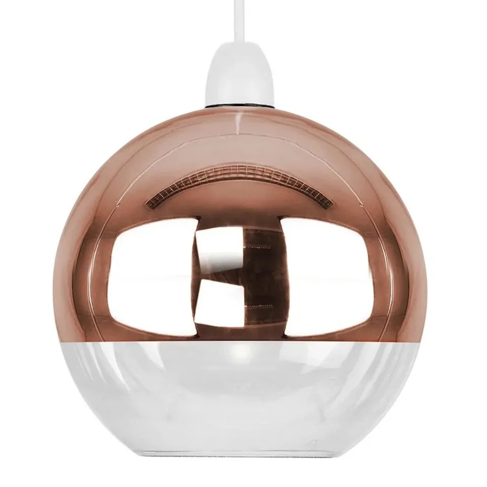 BOXED 18cm H GLASS SPHERE PENDANT SHADE (1 BOX)