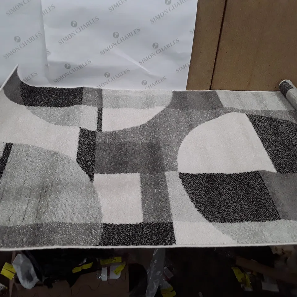 MUSE GREY ART DECO AREA RUG 80×150CM