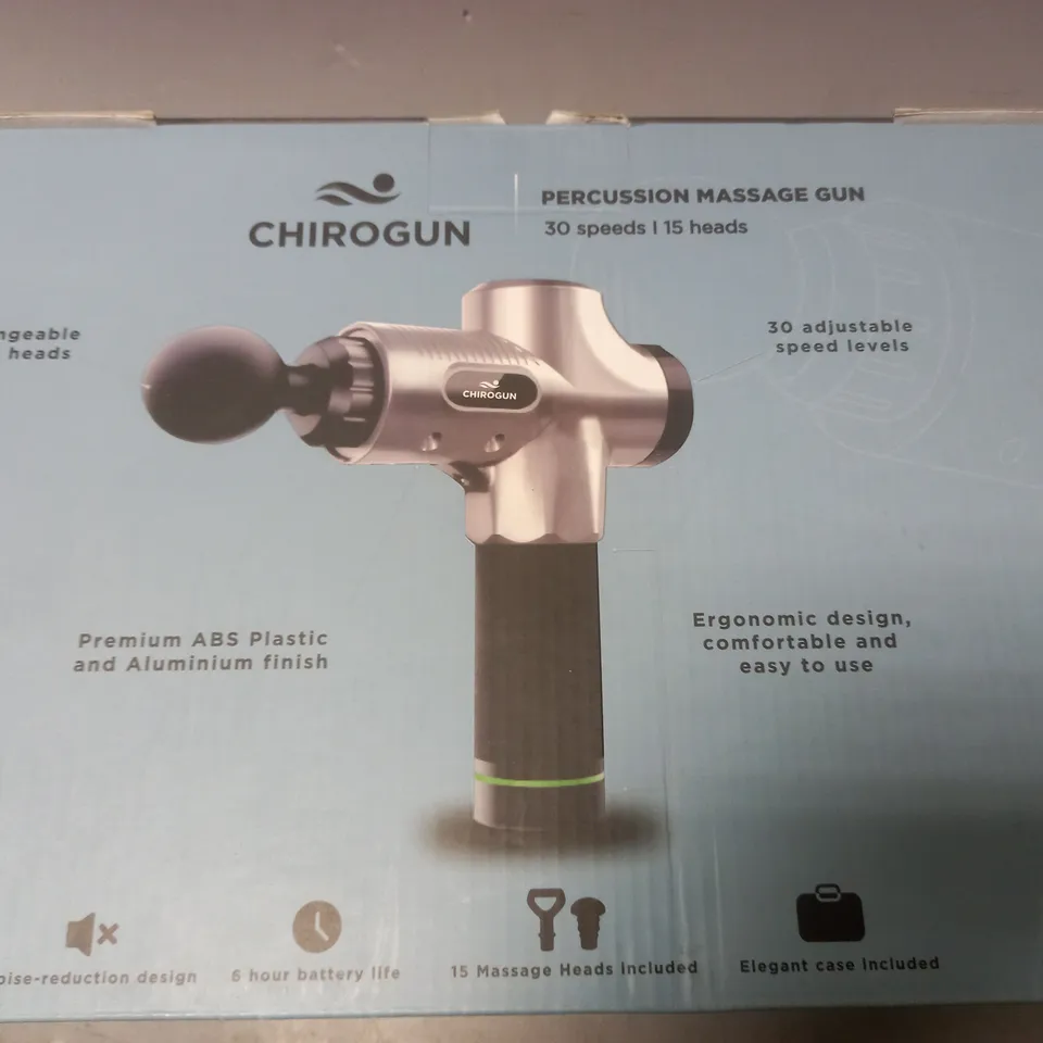 BOXED CHIROGUN PERCUSSION MASSAGE GUN