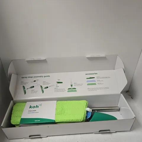 KOH DUSTING MOP PAD KIT WITH 5 MOP PADS AND GREEN MICROFIBER PAD