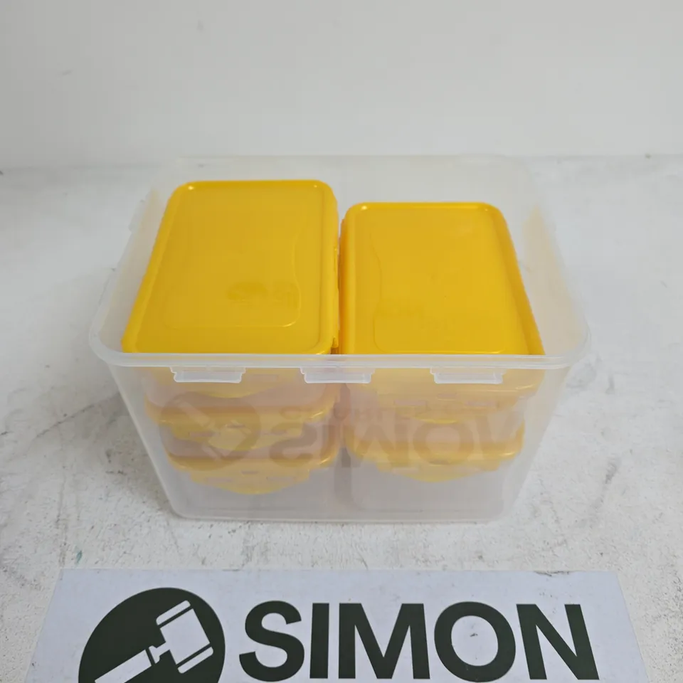 LOCK AND LOCK PLASTIC STORAGE BOXES WITH LIDS YELLOW