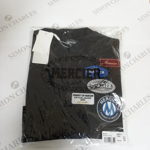 MERCIER BADGED BLACK T-SHIRT - S