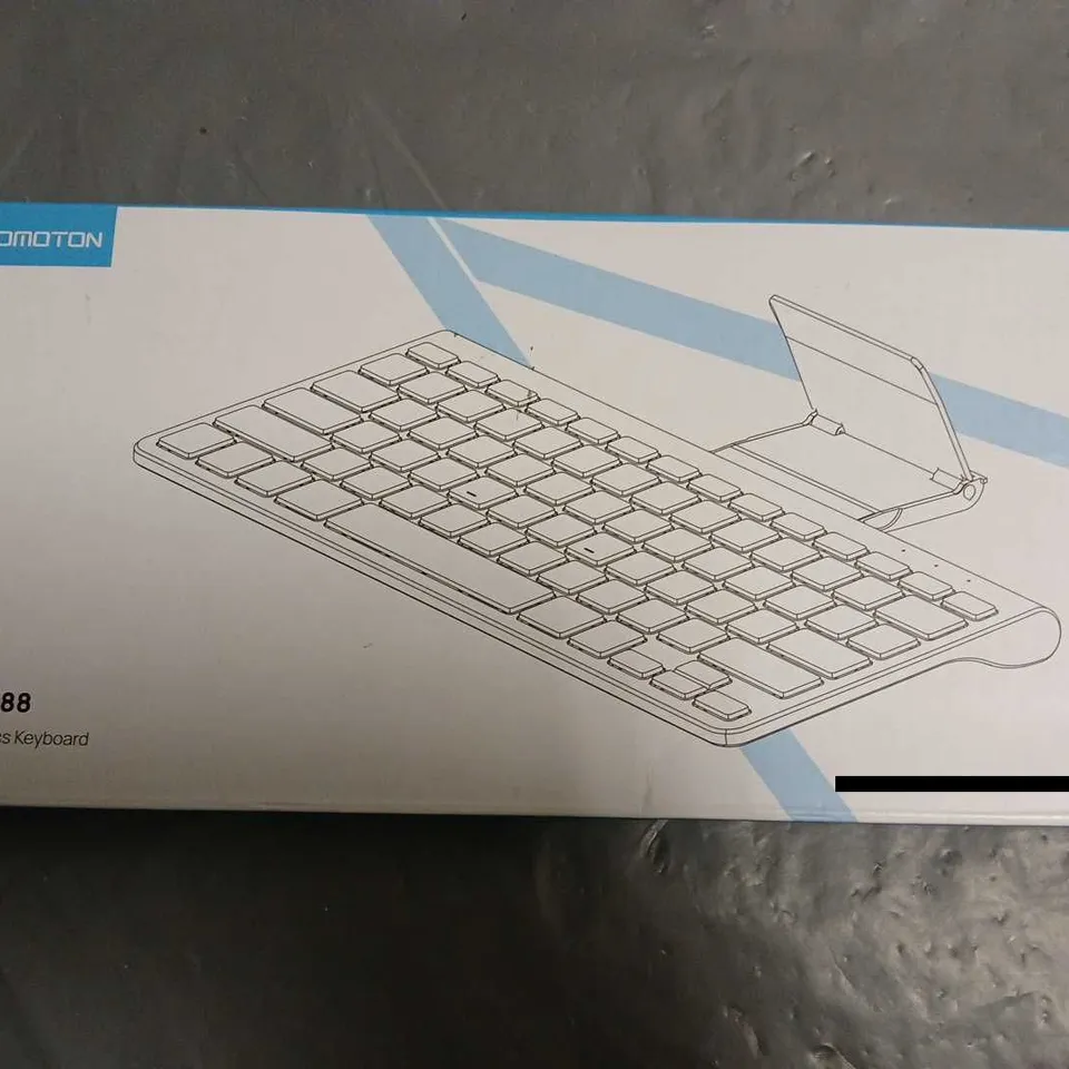 BOXED OMOTON BLUETOOTH KEYBOARD WITH BUILT IN STAND