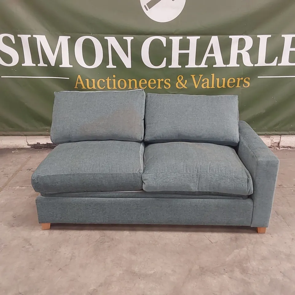 QUALITY DESIGNER CORNER SOFA BED SECTION PIECE - TURQUOISE FABRIC