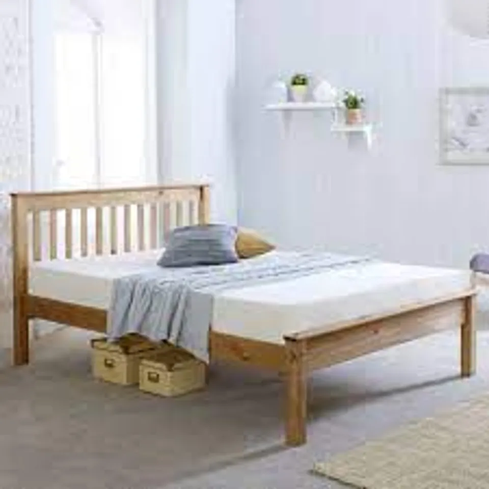 BOXED CHESTER BED FRAME - 4FT WAXED SMALL DOUBLE (2 BOXES)