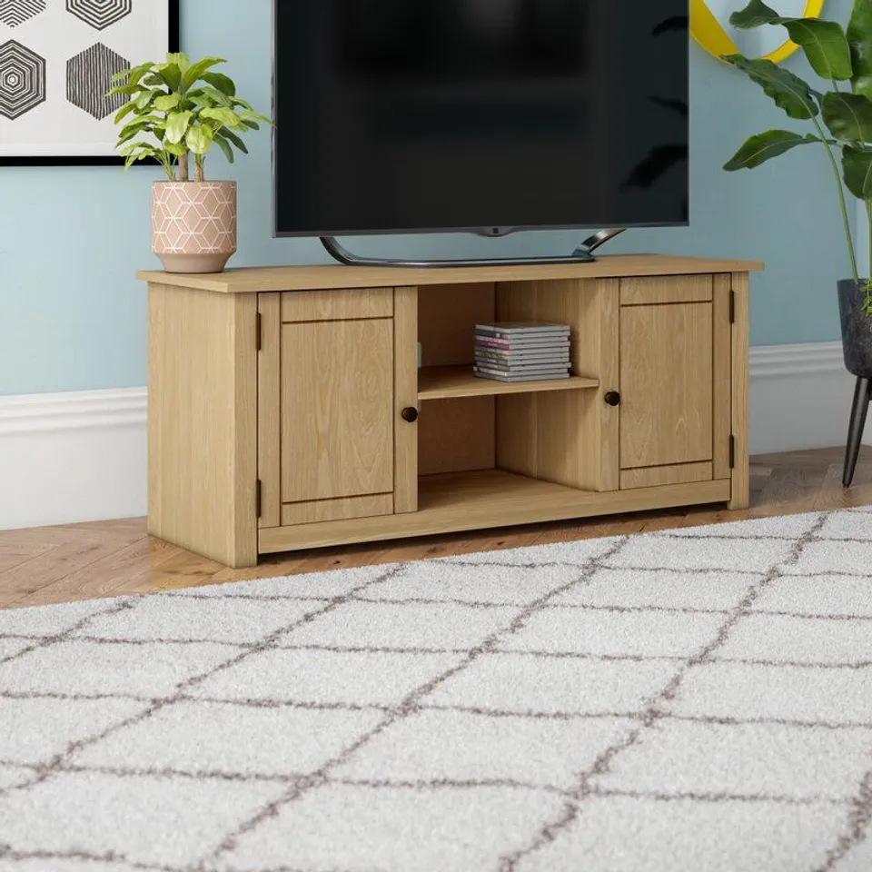 BOXED VIDA DESIGNS BUDA TV STAND- SOLID PINE WOOD