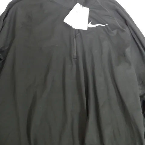 NIKE DRI FIT RUNNING BLACK QUARTER ZIP - XL
