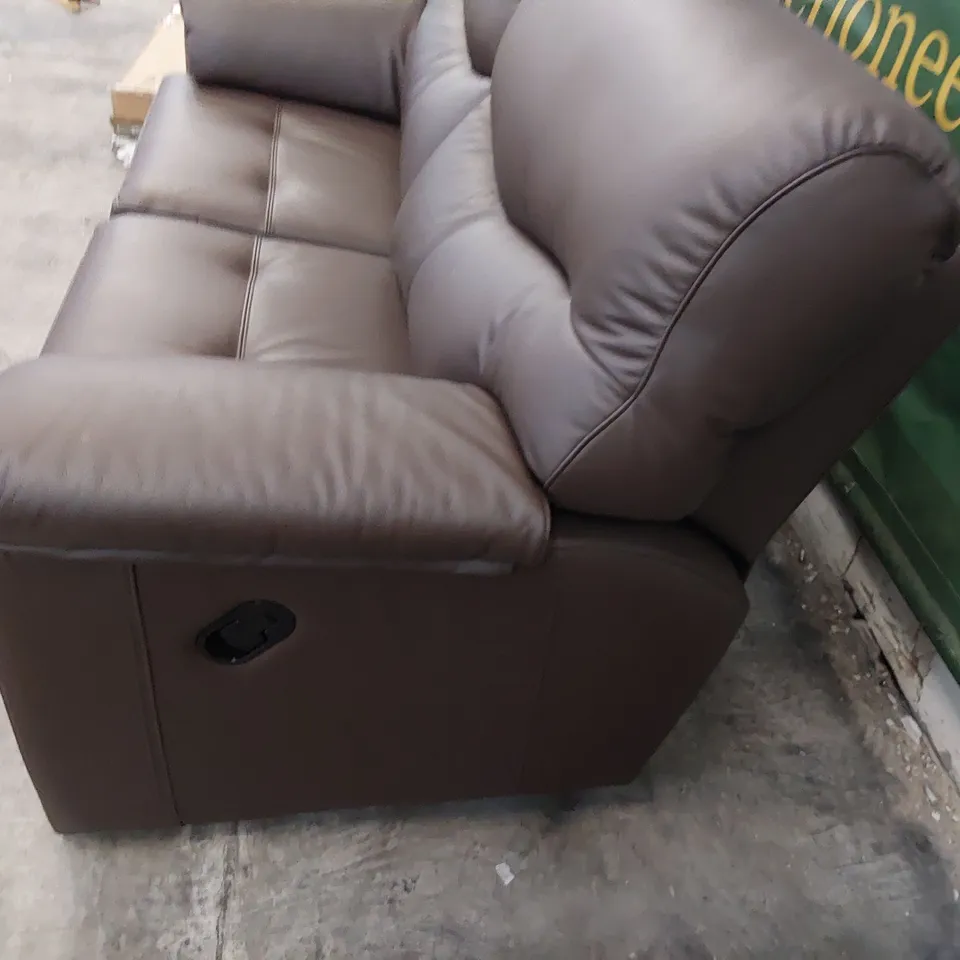 QUALITY BRITISH DESIGNER G PLAN STRATFORD TWO SEATER MANUAL RECLINING SOFA OXFORD CHOCOLATE LEATHER 
