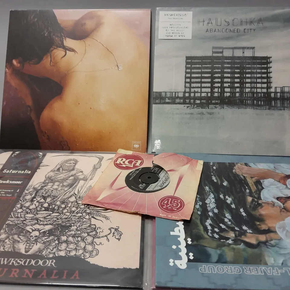 10 ASSORTED VINYL RECORDS TO INCLUDE HARRY STYLES SELF TITLED, HAUSCHKA ABANDONED CITY, HAWKSMOOR SATURNALIA, ETC