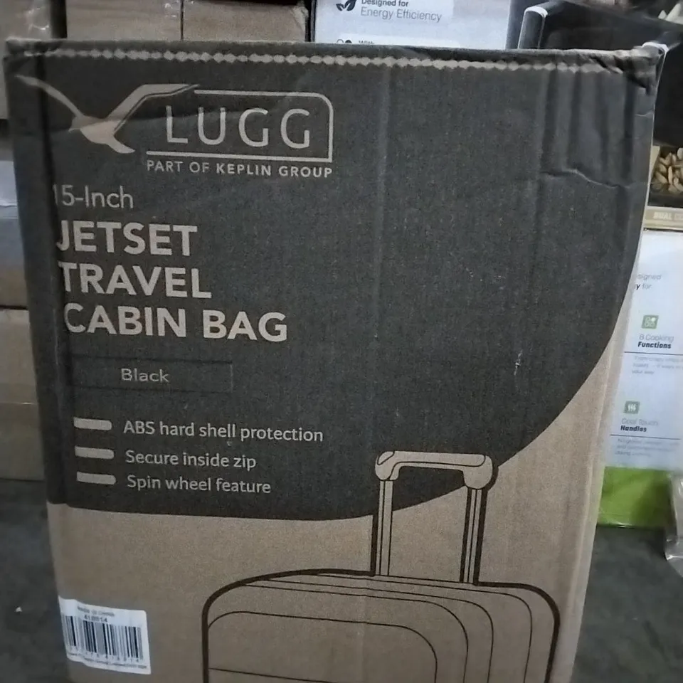 BOXED 15 INCH JET-SET TRAVEL CABIN BAG BLACK