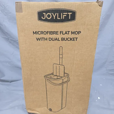 JOYLIFT MICROFIBRE FLAT MOP WITH DUAL BUCKET