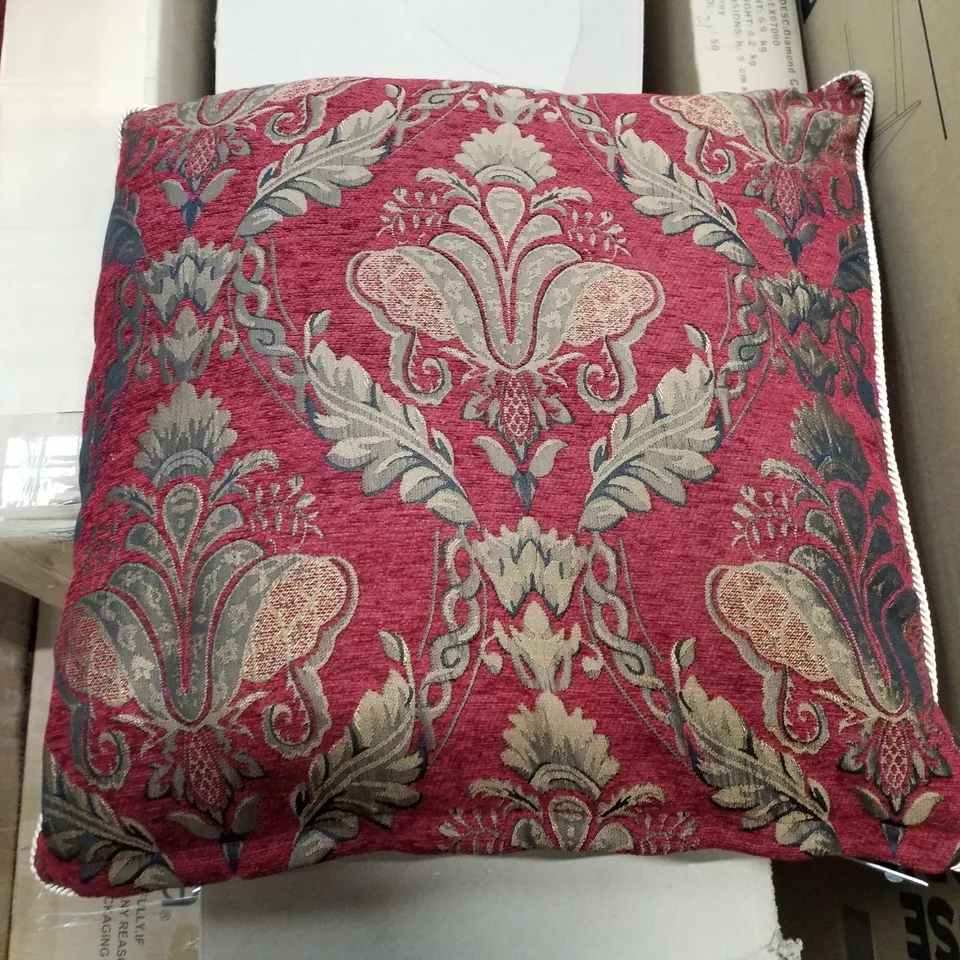 CALVARY FLORA DAMASK POLYESTER FILLED CUSHION