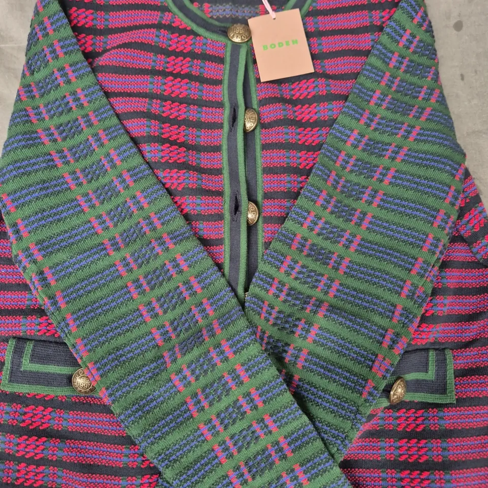 BODEN HOLLY KNITTED JACKET IN MULTI SIZE UK 8