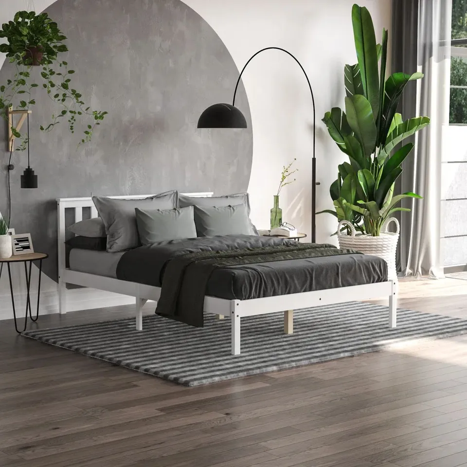 BOXED FREDERIQUE KING SOLID WOOD OTTOMAN STORAGE BED