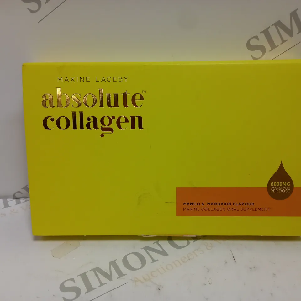SEALED MAXINE LACEBY ABSOLUTE COLLAGEN FOOD SUPPLEMENT - MANGO & MANDARIN 140ML