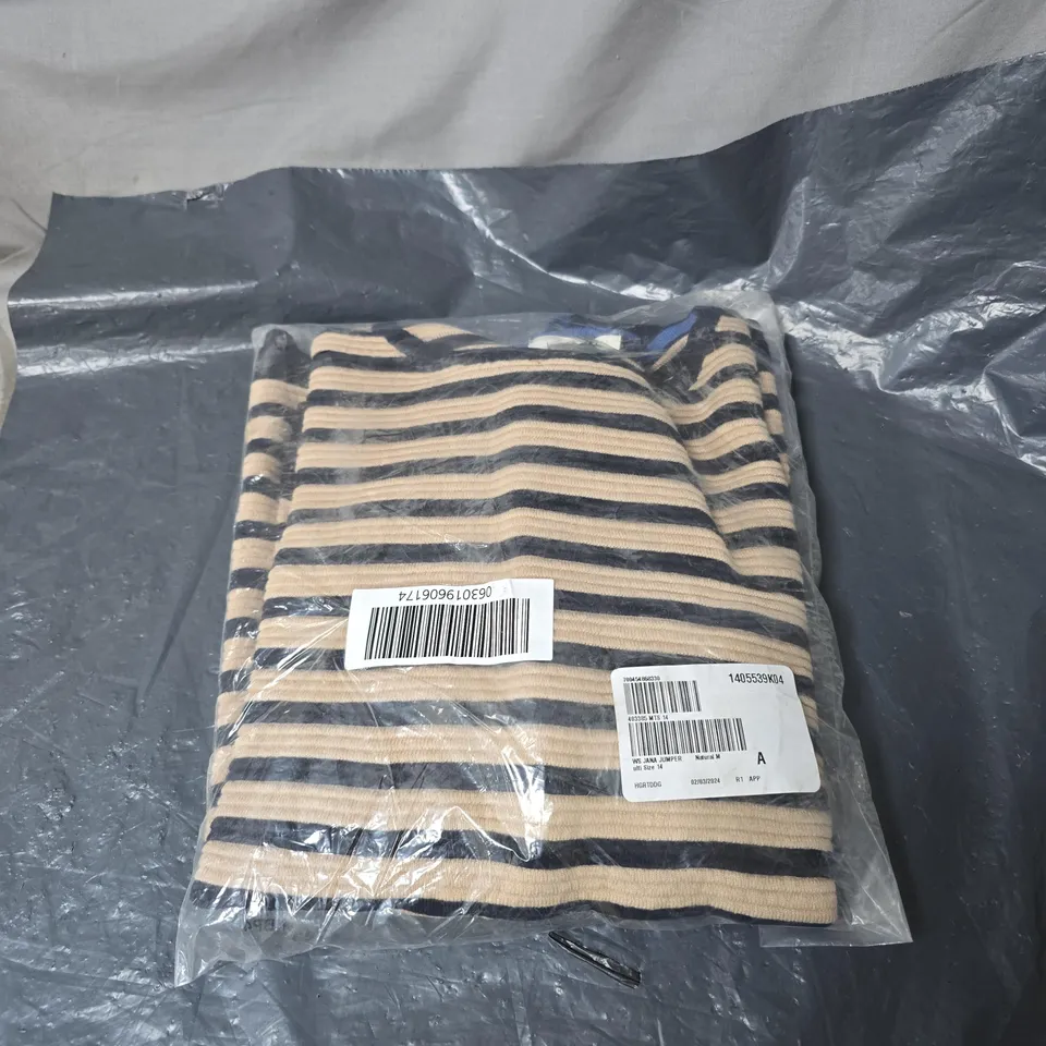 WHITE STUFF JANA JUMPER STRIPED SIZE 14 BAGGED