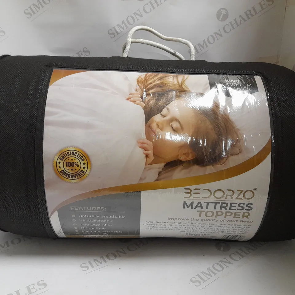 BEDORZO MATTRESS TOPPER - KING SIZE 152X200CM/5CM THICK
