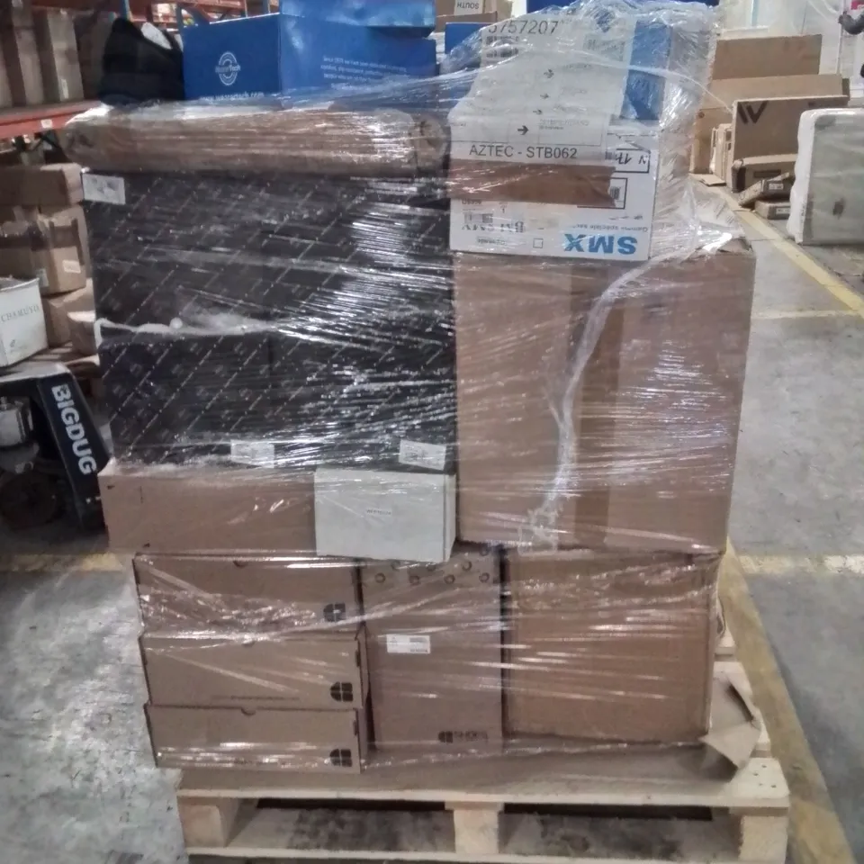 PALLET CONTAINING CATERING ITEMS AND PRODUCTS SUCH AS;WEARER TECH SPECIALIST FOOTWEAR SHOES,SAFETY BOOTS,UTOPIA PLATES