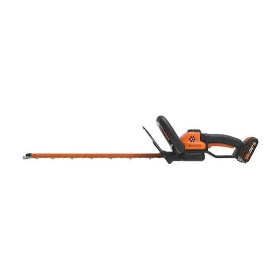 BOXED WORX 20V POWERSHARE 56cm CORDLESS HEDGE TRIMMER WITH X1 2.0AH