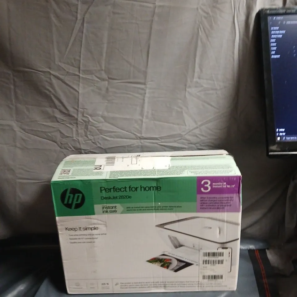 HP DESKJET 2820E PRINTER – BOXED, INSTANT INK READY, POWER CABLE INCLUDED 