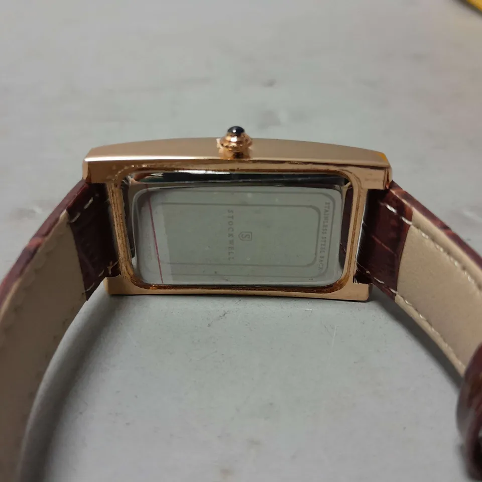 LADIES STOCKWELL WATCH – TEXTURED DIAL WITH SUB DIAL MINUTE HAND – LEATHER STRAP