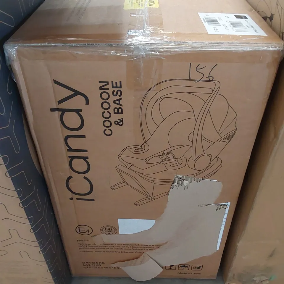 BOXED ICANDY COCOON CAR SEAT & BASE - BLACK 