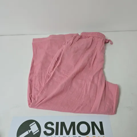3SIX5 WIDE LEG PULL ON TROUSERS PINK SIZE 12