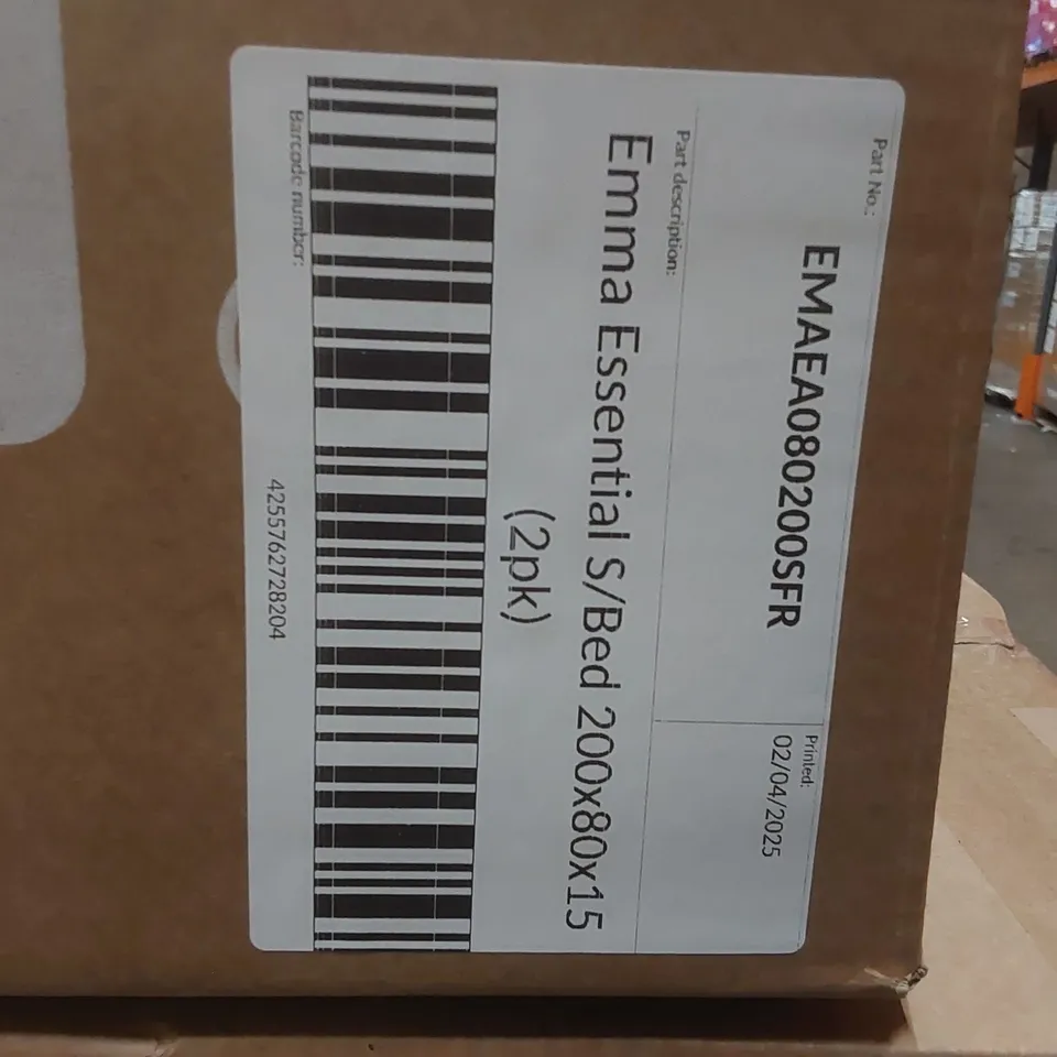 BRAND NEW BOXED EMMA ESSENTIAL MATTRESS - 2 CO-PACKED 80X200 MATTRESSES - FR