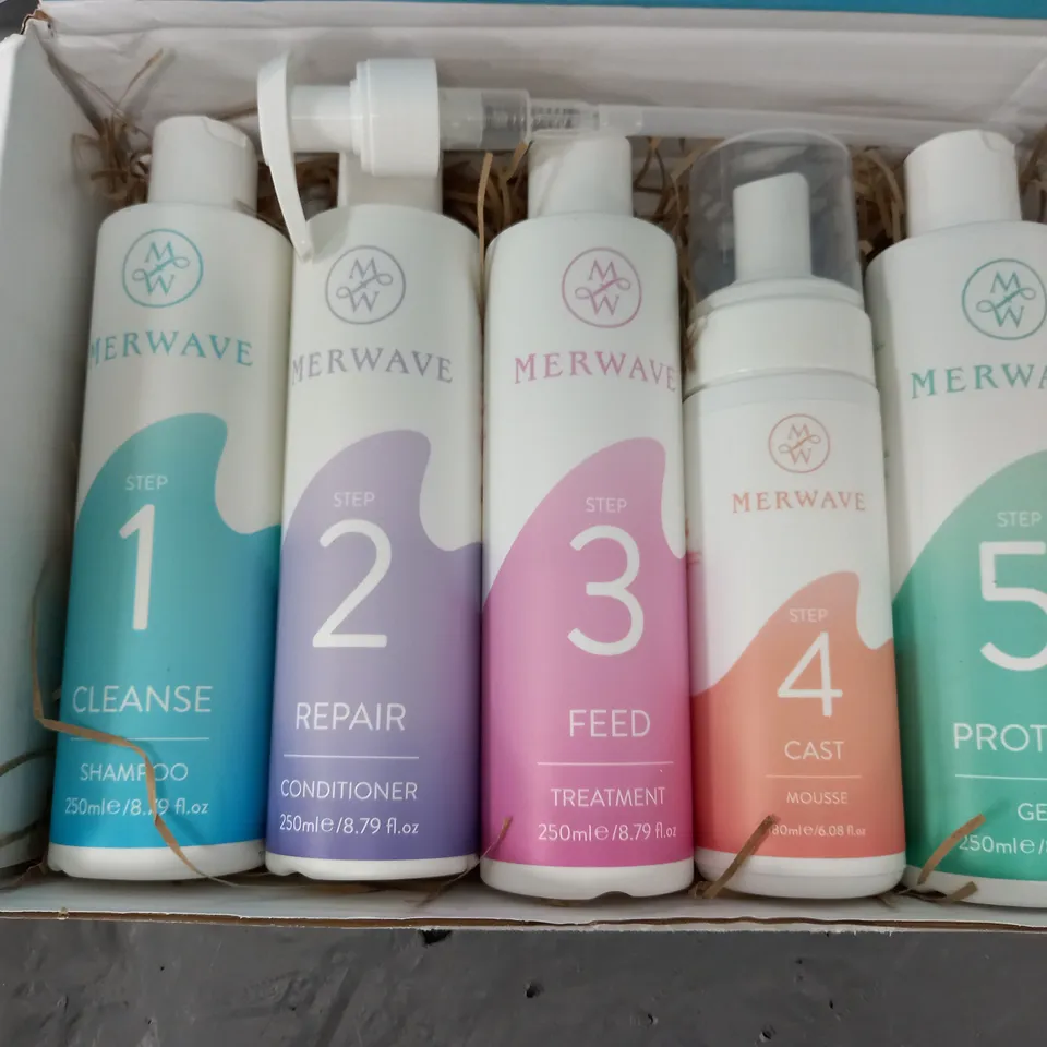 BOXED MERWAVE 5 STEP HAIR TREATMENT SET