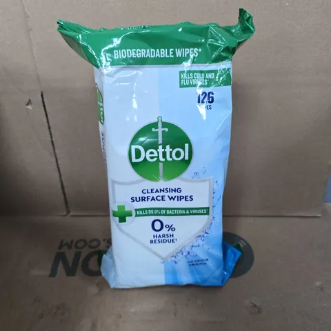 6 PACKS OF DETTOL CLEANSING SURFACE WIPES (126 WIPES PER PACK)