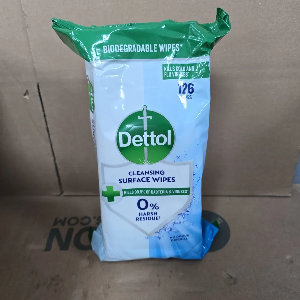 6 PACKS OF DETTOL CLEANSING SURFACE WIPES (126 WIPES PER PACK)