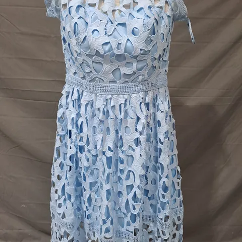 CHI CHI BARDOT LACEE MIDI DRESS IN BLUE SIZE 12