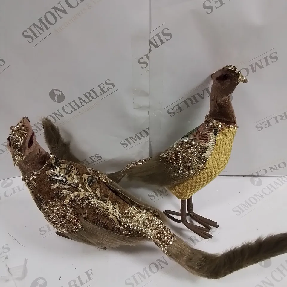 ALISON CORK SET OF 2 VINTAGE STYLE PHEASANTS