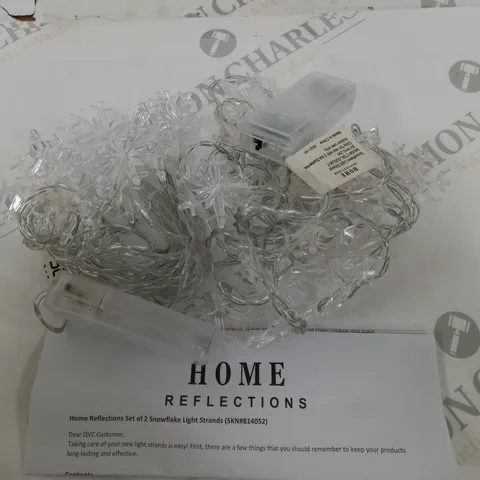 BOXED SET OF 2 BATTERY POWERED SNOWFLAKE LIGHTS