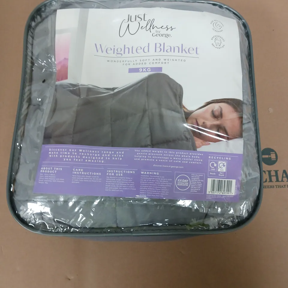 JUST WELLNESS 9KG WEIGHTED BLANKET 