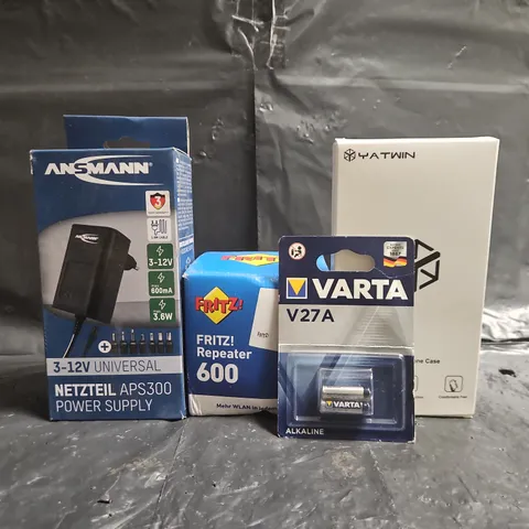 BOX OF APPROXIMATELY 40 ASSORTED ITEMS TO INCLUDE BATTERIES, POWER SUPPLY, ETC - COLLECTION ONLY